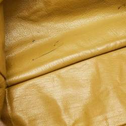 Pre Owned Prada Cacao Brown Pebbles Leather Pocket Zip Satchel