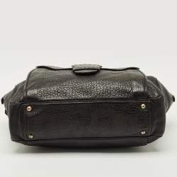 Pre Owned Prada Cacao Brown Pebbles Leather Pocket Zip Satchel