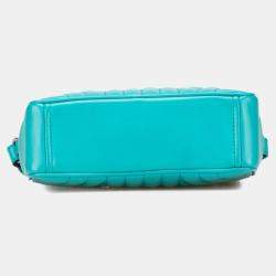 Pre Owned Prada Blue Soft Calf Diagramme Camera Bag