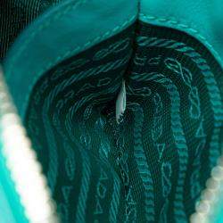 Pre Owned Prada Blue Soft Calf Diagramme Camera Bag