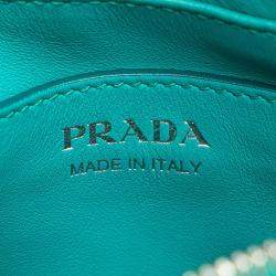 Pre Owned Prada Blue Soft Calf Diagramme Camera Bag