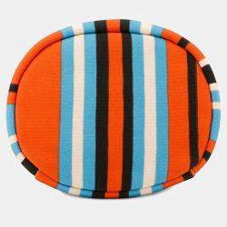 Pre Owned Prada Triangle Logo Multicolor Canvas Shoulder Bag