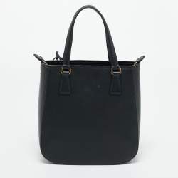 Pre Owned Prada Black Saffiano Leather Metropolis Tote