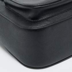 Pre Owned Prada Black Saffiano Leather Metropolis Tote