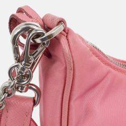 Pre Owned Prada Pink Nylon 2way Shoulder Bag