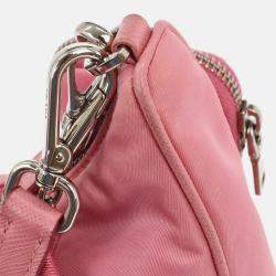 Pre Owned Prada Pink Nylon 2way Shoulder Bag