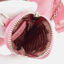 Pre Owned Prada Pink Nylon 2way Shoulder Bag