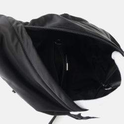 Pre Owned Prada Tessuto Waist Bag Body Nylon Saffiano Leather Black