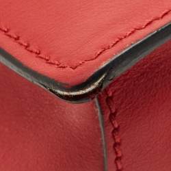 Pre Owned Prada Red/Black Leather Cahier Flap Shoulder Bag