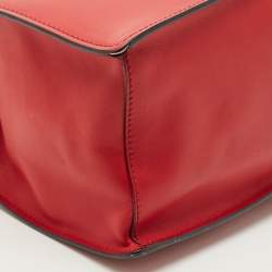 Pre Owned Prada Red/Black Leather Cahier Flap Shoulder Bag