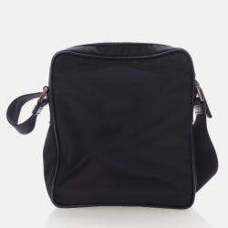 Pre Owned Prada Black Re-Nylon Messenger Bag