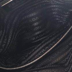 Pre Owned Prada Black Re-Nylon Messenger Bag