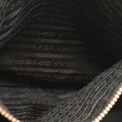 Pre Owned Prada Burgundy Saffiano Soft Leather Middle Zip Tote