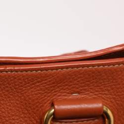 Pre Owned Prada Copper Vitello Daino Leather Tote