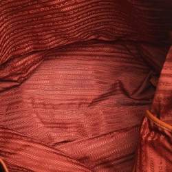 Pre Owned Prada Copper Vitello Daino Leather Tote