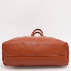 Pre Owned Prada Copper Vitello Daino Leather Tote
