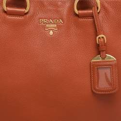 Pre Owned Prada Copper Vitello Daino Leather Tote