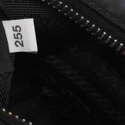 Pre Owned Prada Black Nylon and Saffiano Leather Re-Edition 2005 Baguette Bag