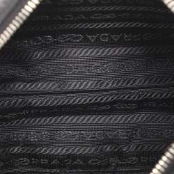 Pre Owned Prada Black Nylon and Saffiano Leather Re-Edition 2005 Baguette Bag