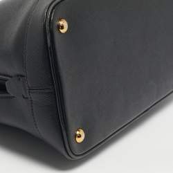 Pre Owned Prada Black Saffiano Lux Leather Promenade Open Satchel