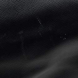 Pre Owned Prada Black Saffiano Lux Leather Extra Large Double Zip Galleria Tote