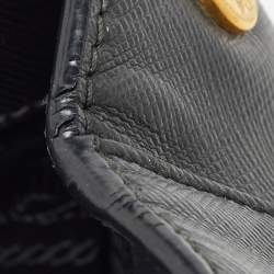 Pre Owned Prada Black Saffiano Lux Leather Extra Large Double Zip Galleria Tote