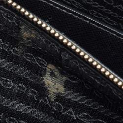 Pre Owned Prada Black Saffiano Lux Leather Extra Large Double Zip Galleria Tote