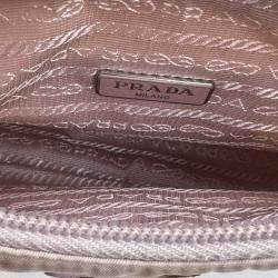 Pre Owned Prada Light Pink Nylon Re-Edition 2005 Shoulder Bag