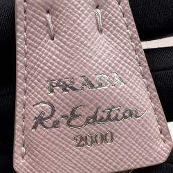Pre Owned Prada Light Pink Nylon Re-Edition 2005 Shoulder Bag