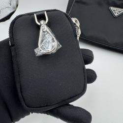 Pre Owned Prada Black Nylon and Saffiano Leather Re-Edition 2005 Shoulder Bag