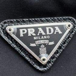 Pre Owned Prada Black Nylon and Saffiano Leather Re-Edition 2005 Shoulder Bag