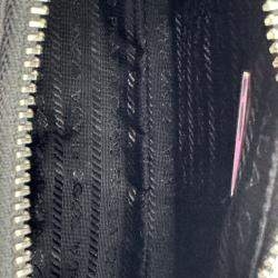 Pre Owned Prada Black Nylon and Saffiano Leather Re-Edition 2005 Shoulder Bag