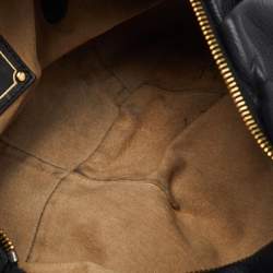 Pre Owned Prada Black Vitello Daino Leather Hobo