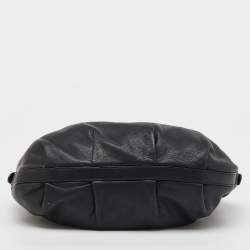 Pre Owned Prada Black Vitello Daino Leather Hobo