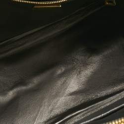 Pre Owned Prada Black Ostrich Twin Pocket Tote