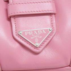 Pre Owned Prada Moon Pink Nappa Leather Handbag