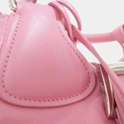 Pre Owned Prada Moon Pink Nappa Leather Handbag
