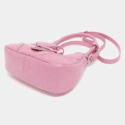 Pre Owned Prada Moon Pink Nappa Leather Handbag