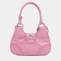 Pre Owned Prada Moon Pink Nappa Leather Handbag