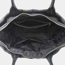 Pre Owned Prada Re-Nylon Medium Padded Black Tote Bag