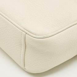 Pre Owned حقيبة كاميرا كروس بودي برادا أبيض جلد فينيكس فيتيلو