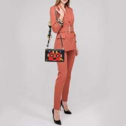 Pre Owned Prada Multicolor Leather Robot Flap Shoulder Bag