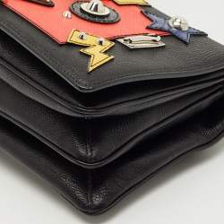 Pre Owned Prada Multicolor Leather Robot Flap Shoulder Bag