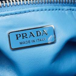 Pre Owned Prada Blue Moon Padded Leather Re-edition 2002 Bag 
