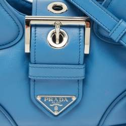 Pre Owned Prada Blue Moon Padded Leather Re-edition 2002 Bag 