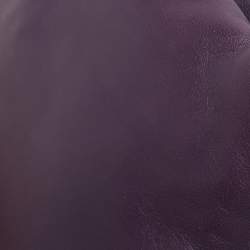 Pre Owned Prada Purple Leather Bow Clutch