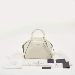 Pre Owned Prada White Softy Leather Supernova Satchel