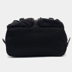 Pre Owned Prada Black Nylon Re-Nylon Two-Pocket Backpack