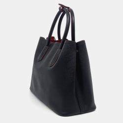 Pre Owned Prada Black Leather Saffiano Double Tote and Shoulder Bag