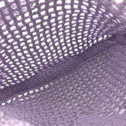 Pre Owned Prada Purple Raffia Shoulder Bag